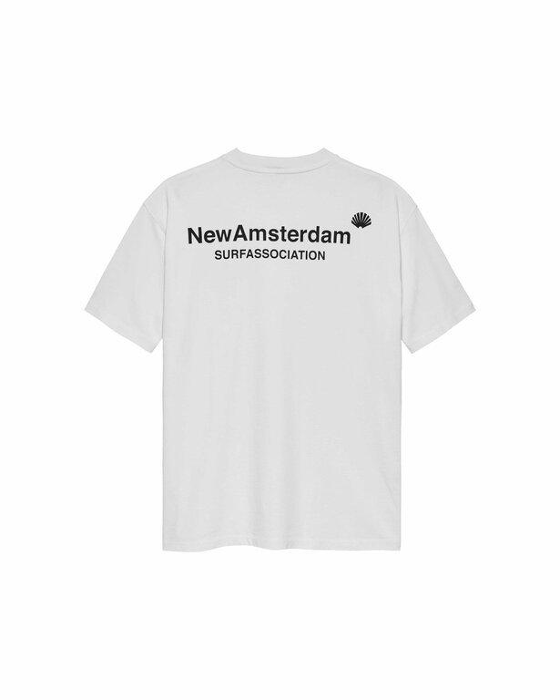 New Amsterdam Surf Association New Amsterdam Surf Association Logo Tee White