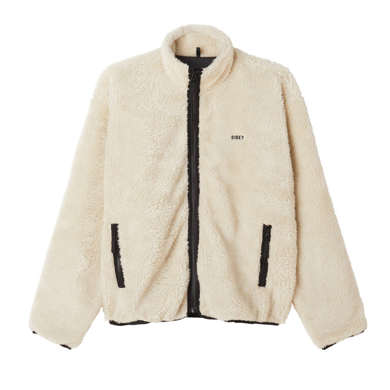 OBEY OBEY Icon Face Sherpa Jacket Unbleached