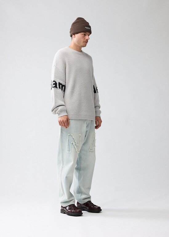 New Amsterdam Surf Association New Amterdam Surf Association Name Crew Knit Grey Melange