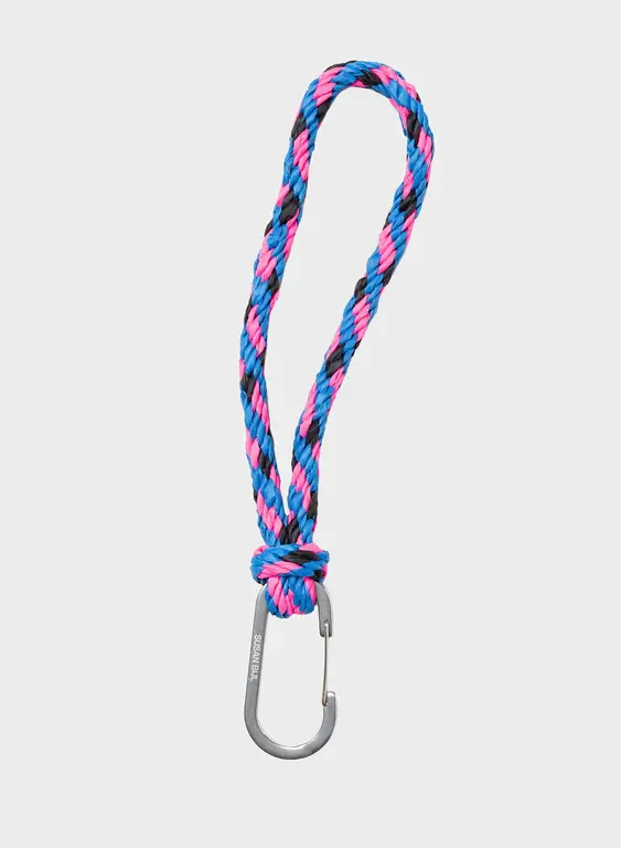 Susan Bijl Susan Bijl The New Kumihimo Keychain Blueback & Fluo Pink