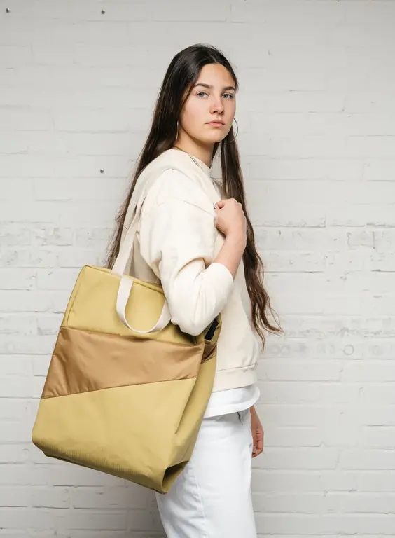 Susan Bijl Susan Bijl The New Tote Bag Moss & Camel Medium