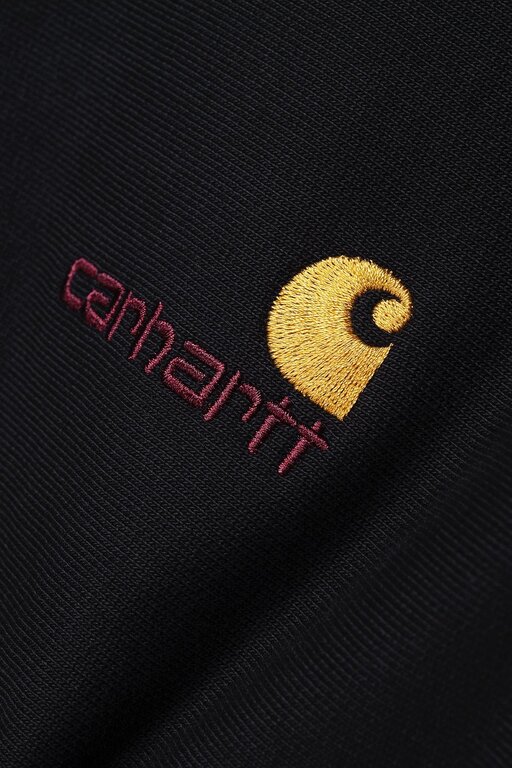Carhartt WIP Carhartt WIP Half Zip American Script Sweat Black