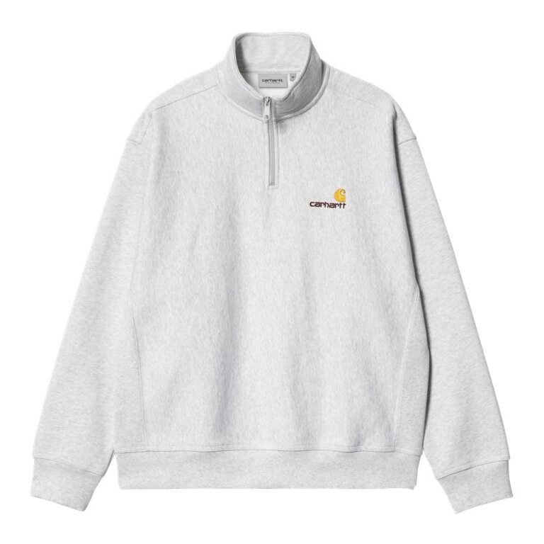 Carhartt WIP Carhartt WIP Half Zip American Script Sweat Ash Heather