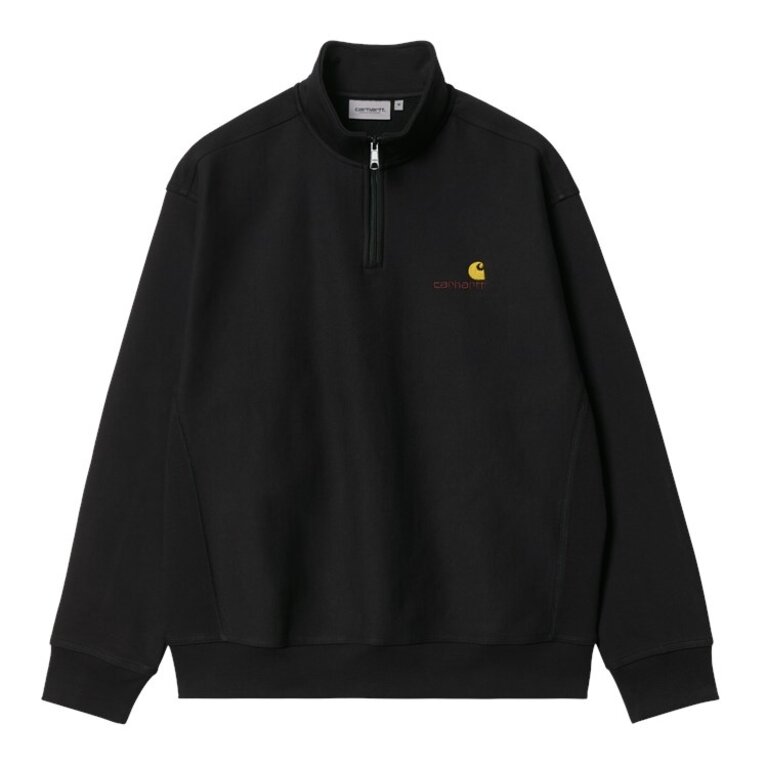 Carhartt WIP Carhartt WIP Half Zip American Script Sweat Black