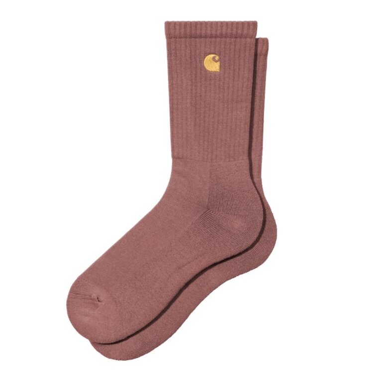 Carhartt WIP Carhartt WIP Chase Socks Dusky Pink / Gold