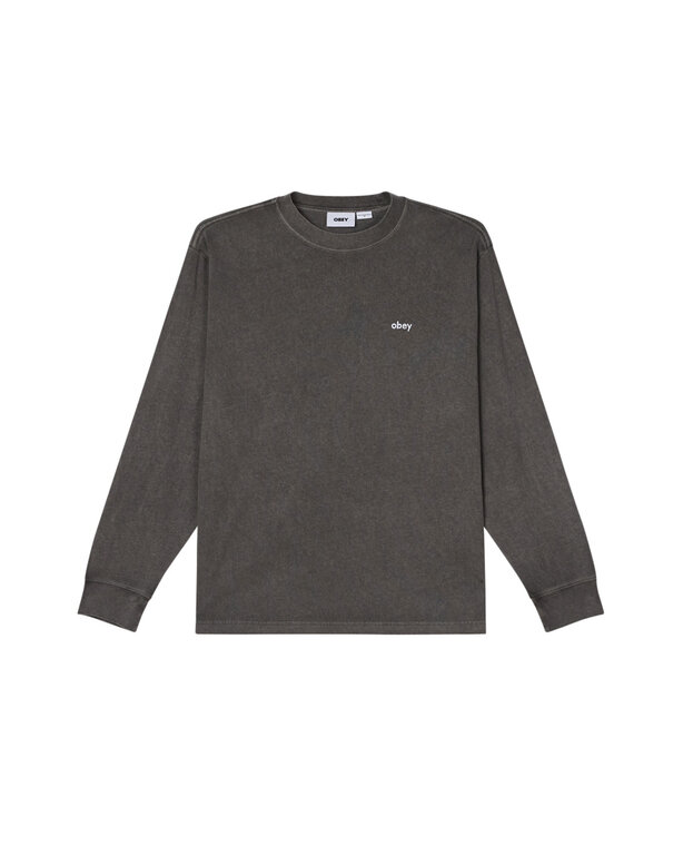OBEY OBEY Lowercase Pigment Tee L/S Digital Black