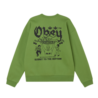 OBEY Submit Extra Heavy Crew Green OBEY Submit Extra Heavy Crew Green