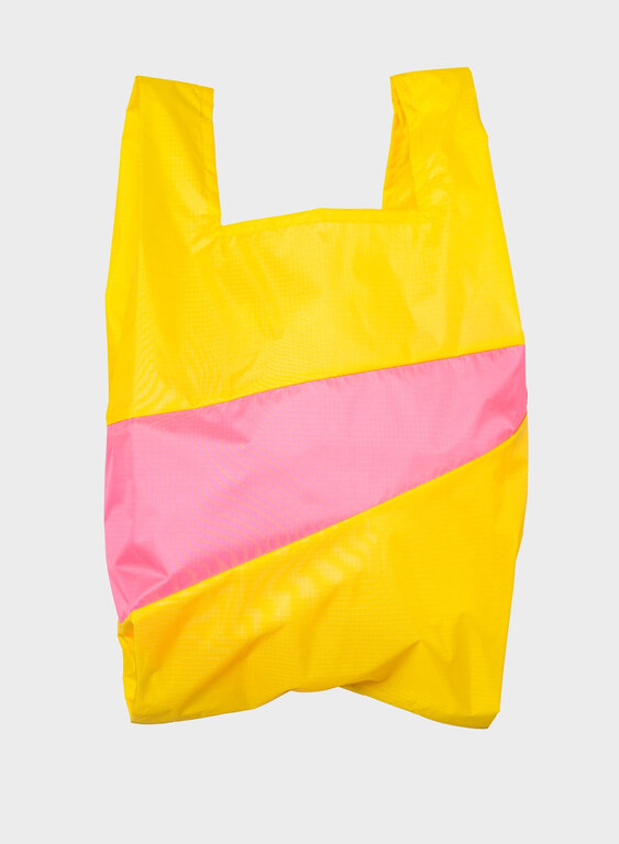 Susan Bijl Susan Bijl Shopping Bag TV Yellow & Fluo Pink Large