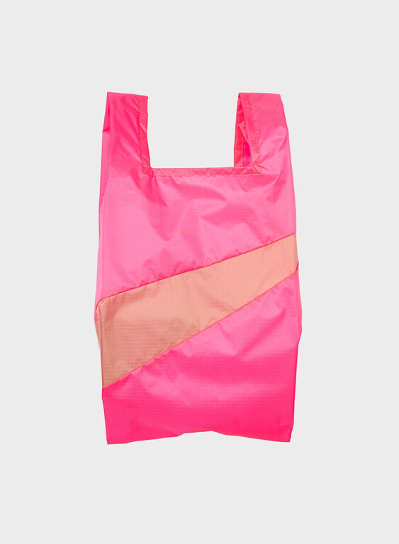Susan Bijl Susan Bijl Shopping Bag Fluo Pink & Try Medium