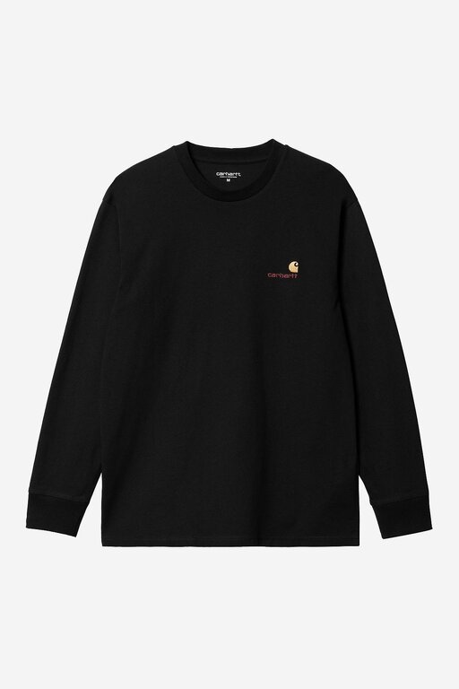 Carhartt WIP Carhartt L/S American Script T-Shirt Black