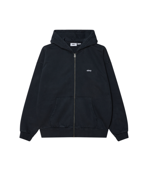OBEY OBEY Lowercase Pigment Zip Hood Dark Navy