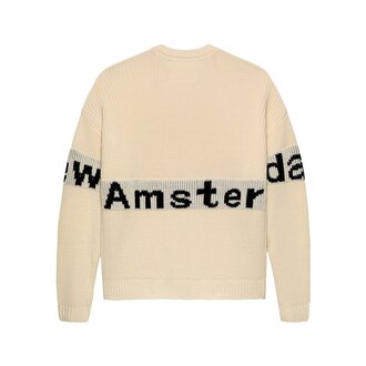 New Amsterdam Surf Association Name Crew Knit Ecru/Black