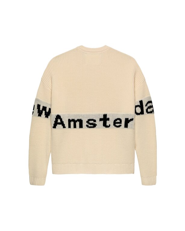 New Amsterdam Surf Association Name Crew Knit Ecru/Black