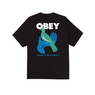 OBEY Sound & Resistance Bird T-Shirt Black OBEY Sound & Resistance Bird T-Shirt Black