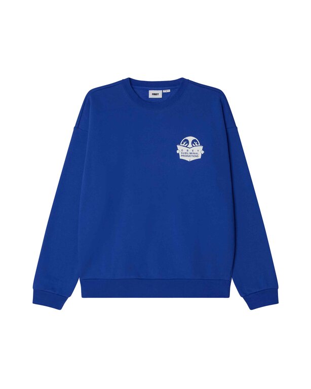 OBEY OBEY Weldon Extra Heavy Crew Dazzling Blue