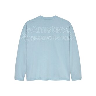 New Amsterdam Surf Association Logo Line Longsleeve Denim Blue/White