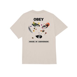 OBEY Face of Subversion T-Shirt Silver Grey OBEY Face of Subversion T-Shirt Silver Grey