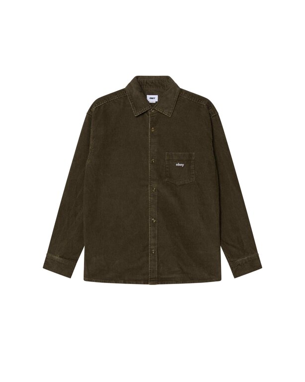 OBEY OBEY Buckley Corduroy Woven Black Olive