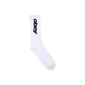 OBEY OBEY Italics Socks White OBEY OBEY Italics Socks White