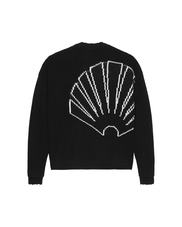 New Amsterdam Surf Association New Amsterdam Surf Association Logo Knit Raw Edge Black/White