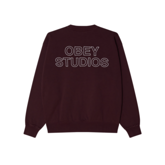 OBEY Studios Faded Crew Winetasting Wash