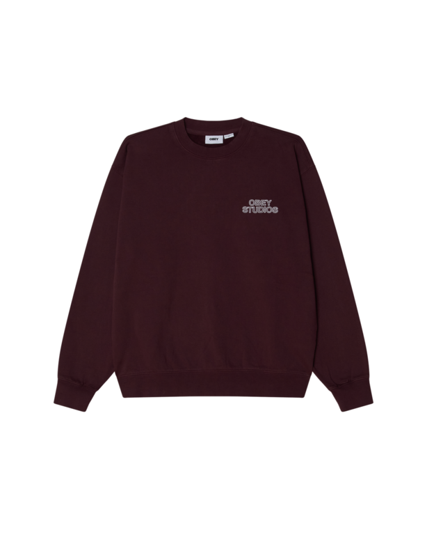 OBEY OBEY Studios Faded Crew Winetasting Wash