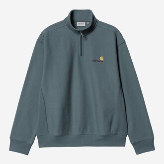Carhartt WIP Half Zip American Script Sweat Office Blue