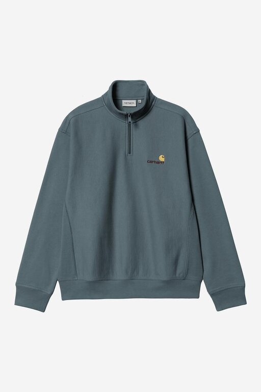 Carhartt WIP Carhartt WIP Half Zip American Script Sweat Blue
