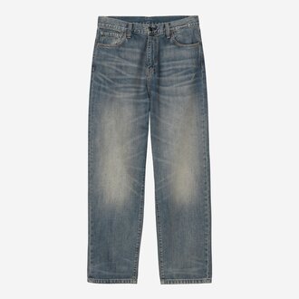 Carhartt WIP Aaron Pant Blue Worn Used Wash