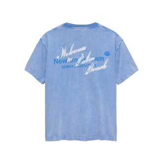 New Amsterdam Surf Association Welcome To Palmbeach Tee Blue