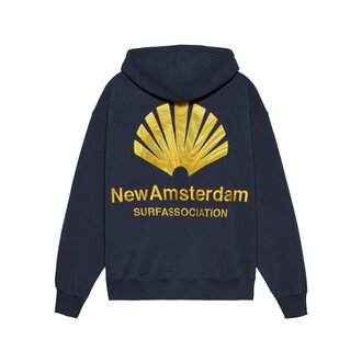 New Amsterdam Surf Association Logo Hoodie Navy Blazer/Sun Yellow
