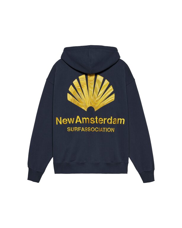 New Amsterdam Surf Association New Amsterdam Surf Association Logo Hoodie Navy Blazer/Sun Yellow