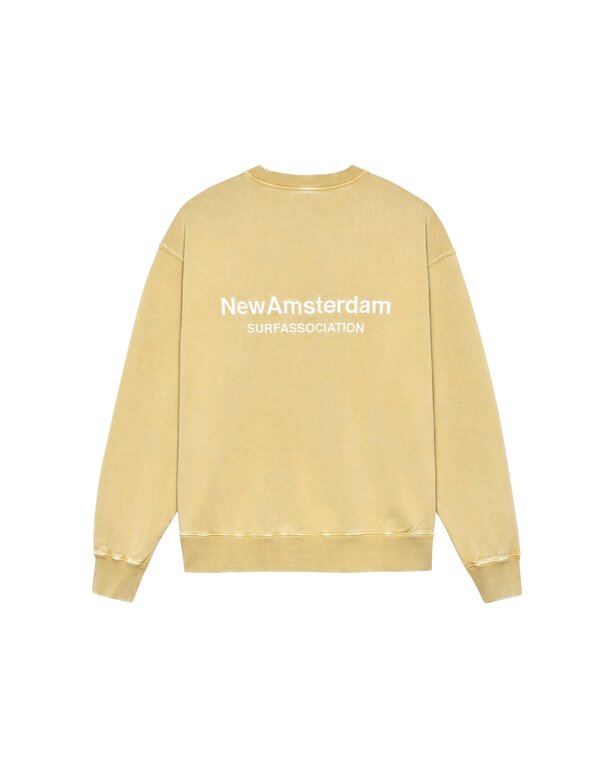 New Amsterdam Surf Association New Amsterdam Surf Association Logo Crewneck Yellow Stone