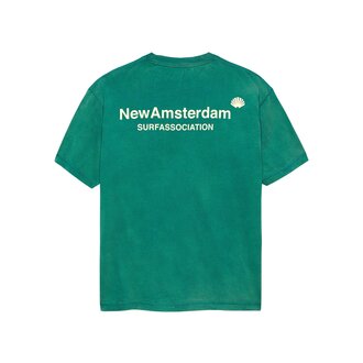 New Amsterdam Surf Association Logo Tee Sea Green/Butter Yellow