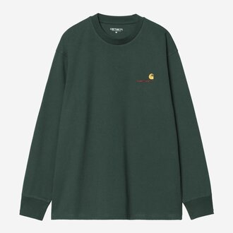 Carhartt WIP L/S American Script T-Shirt Kale Green