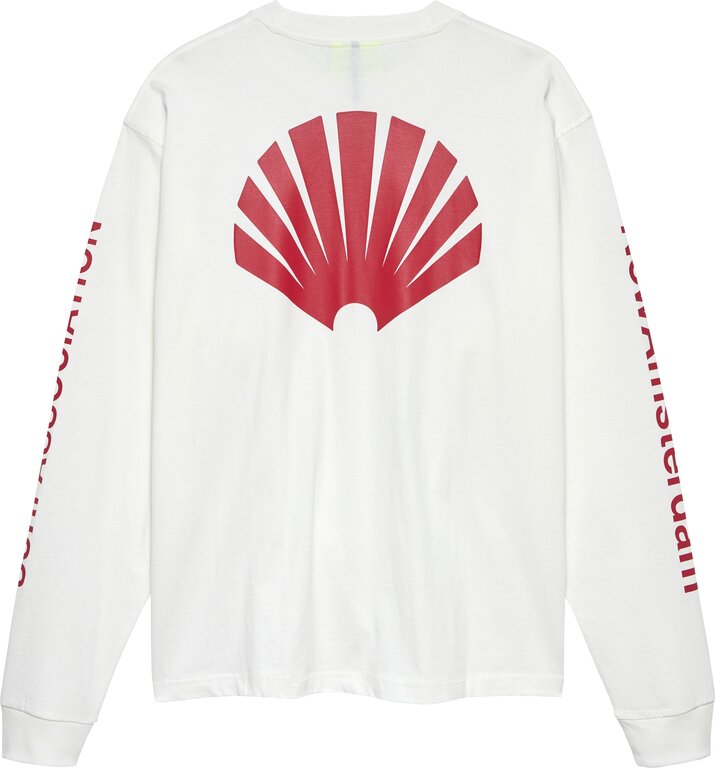New Amsterdam Surf Association New Amsterdam Surf Association Logo Longsleeve Washed White/Deep Red