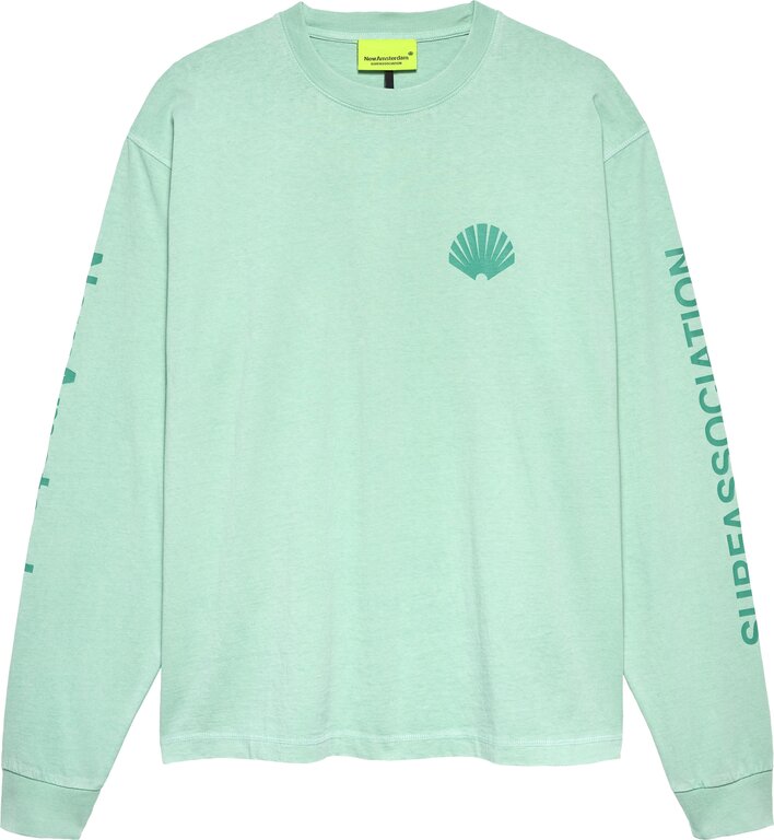 New Amsterdam Surf Association New Amsterdam Surf Association Logo Longsleeve Ocean Waves/Sea Green