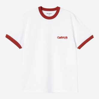 Carhartt WIP S/S Ip Ringer T-Shirt White/Red