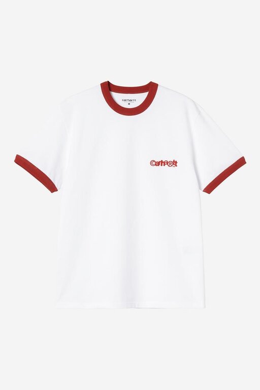 Carhartt WIP Carhartt WIP S/S Ip Ringer T-Shirt White/Red