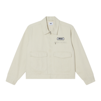 OBEY Walter Work Jacket Silver Birch Faded Wash