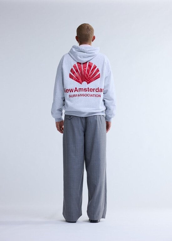 New Amsterdam Surf Association New Amsterdam Surf Association Logo Hoodie Ash/Poppy Red