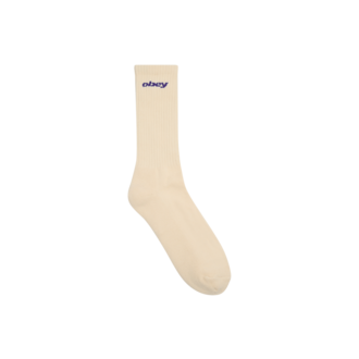 OBEY Sports Logo Socks Unbleached