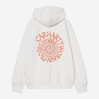Carhartt WIP Hooded Spiral Sweat Ash Heather