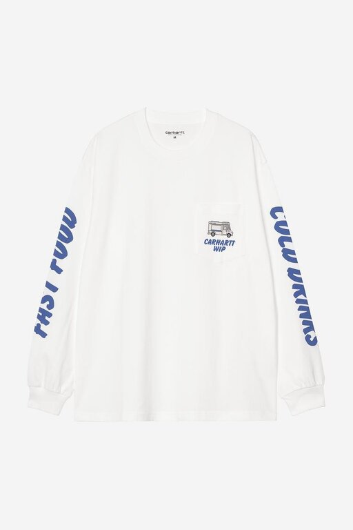 Carhartt WIP L/S Cold Drinks T-Shirt White