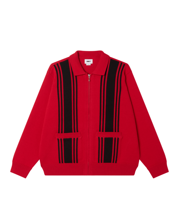 OBEY OBEY Matt Zip Up Sweater Red