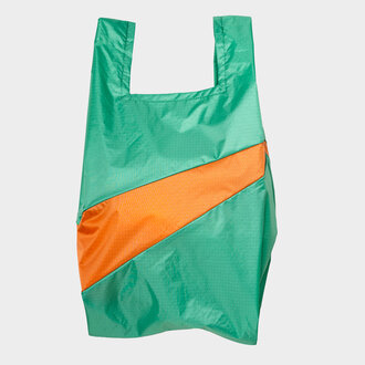 Susan Bijl The New Shopping Bag Holly Green & Orange Medium