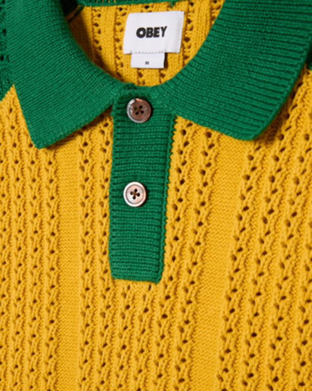 OBEY OBEY Abel Polo Sweater Mustard Multi