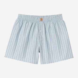 Carhartt WIP Cotton Boxer Grimbsy stripe Blue Fog