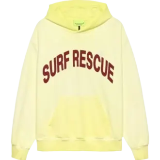 New Amsterdam Surf Association Surf Rescue Hoodie Lime Yellow