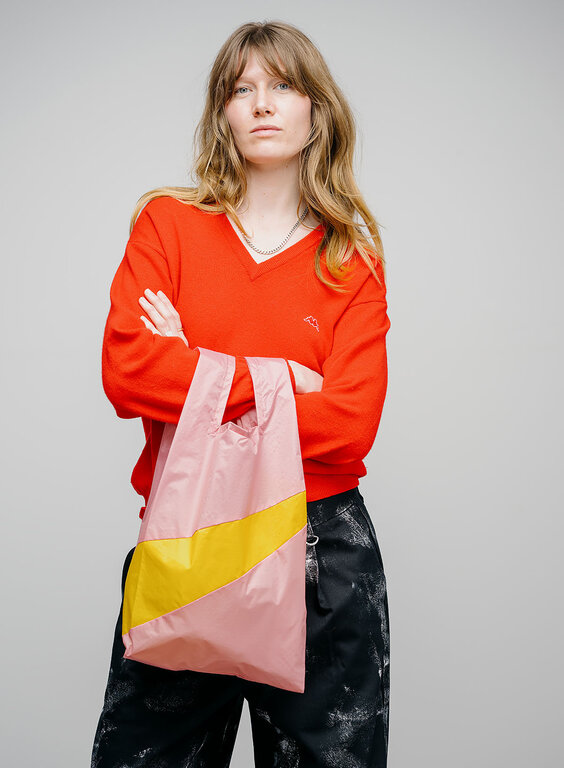 Susan Bijl Susan Bijl The New Shopping Bag Pink Panther & Sunflower Medium